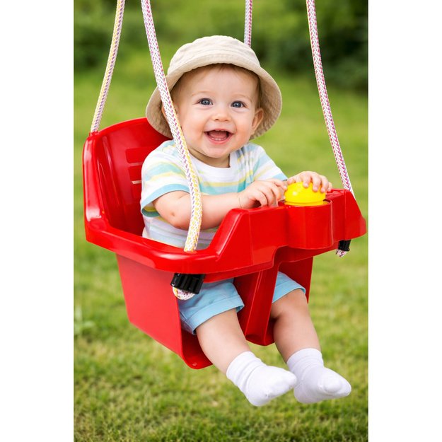 Raudonos sūpynės vaikams 5237