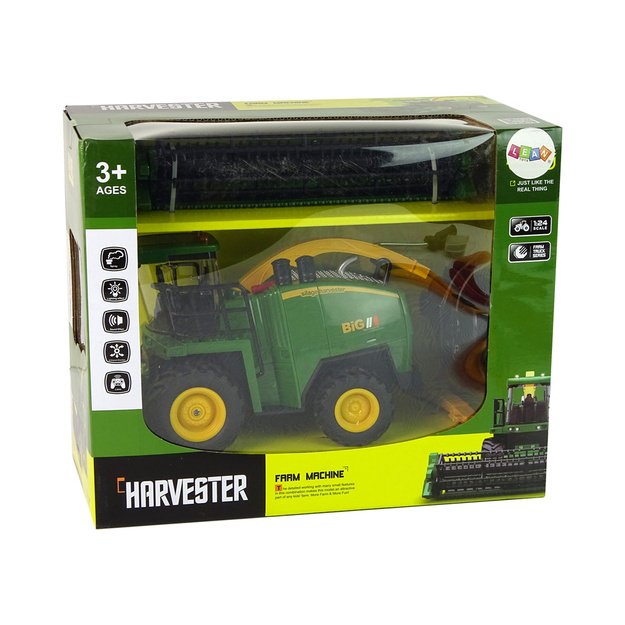 Žalias nuotolinio valdymo kombainas 1:24