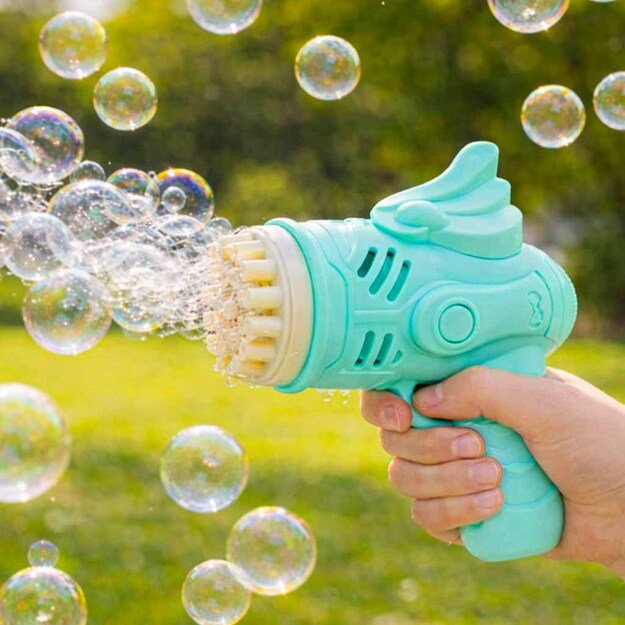 Muilo burbulų pistoletas, muilo burbulai su sparnais mėlynos spalvos 13