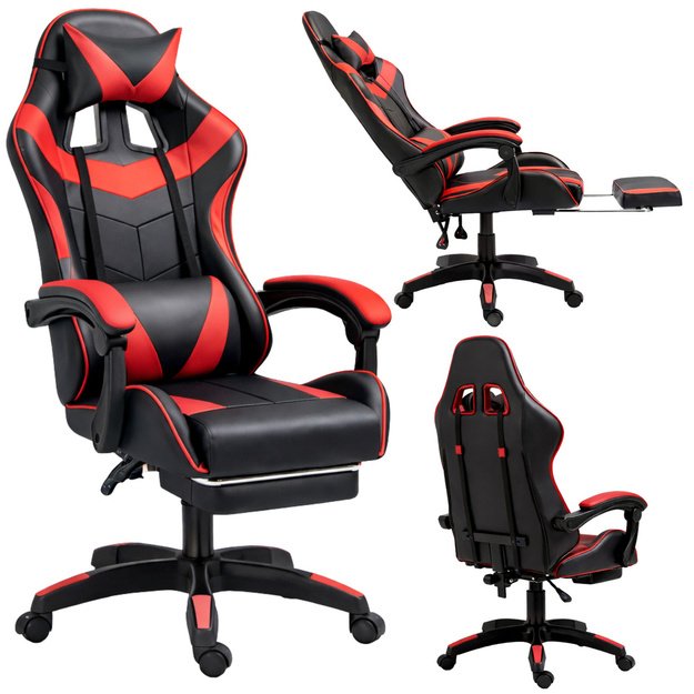 „LEAN“ ŽAIDIMŲ KĖDĖ, JUODA IR RAUDONA