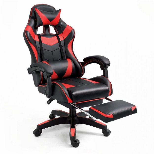 „LEAN“ ŽAIDIMŲ KĖDĖ, JUODA IR RAUDONA