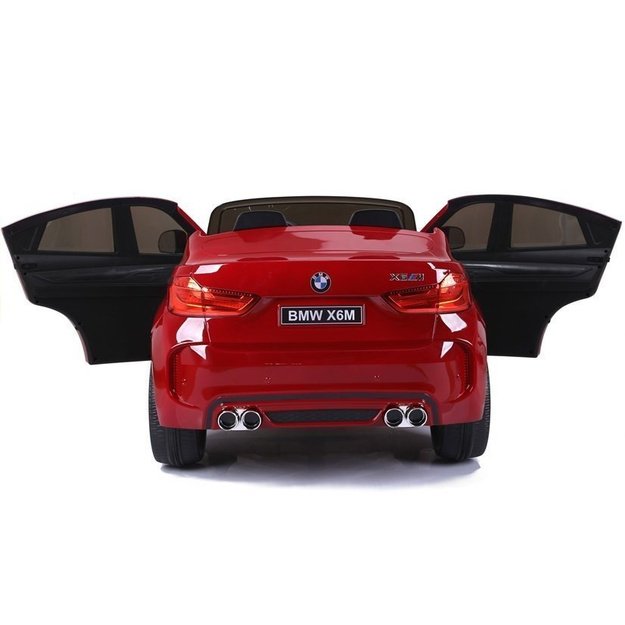 NAUJAS BMW X6M raudonas dažymas - elektrinis pasivažinėjimo automobilis