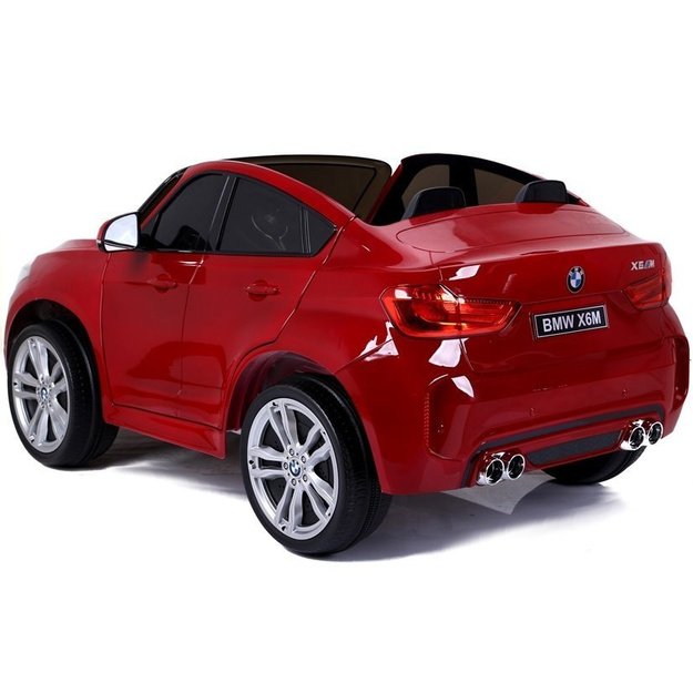 NAUJAS BMW X6M raudonas dažymas - elektrinis pasivažinėjimo automobilis