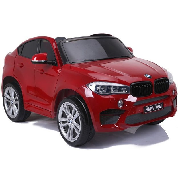 NAUJAS BMW X6M raudonas dažymas - elektrinis pasivažinėjimo automobilis