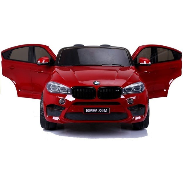 NAUJAS BMW X6M raudonas dažymas - elektrinis pasivažinėjimo automobilis
