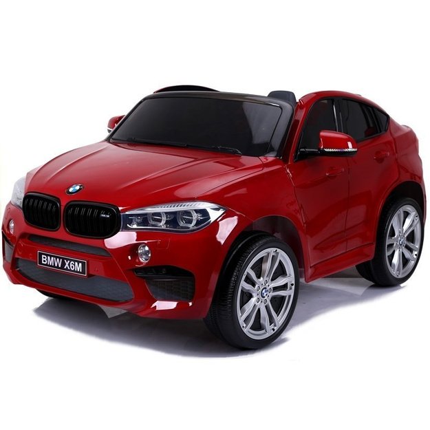 NAUJAS BMW X6M raudonas dažymas - elektrinis pasivažinėjimo automobilis
