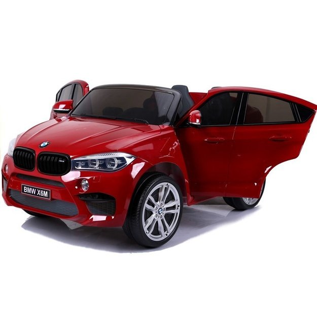 NAUJAS BMW X6M raudonas dažymas - elektrinis pasivažinėjimo automobilis