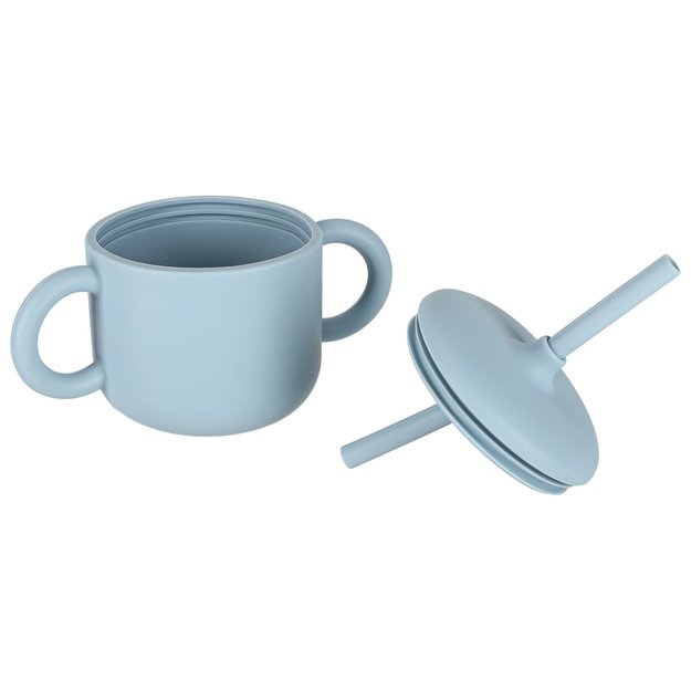 Silikoninių kūdikių indų rinkinys, 8 vnt., mėlynos spalvos