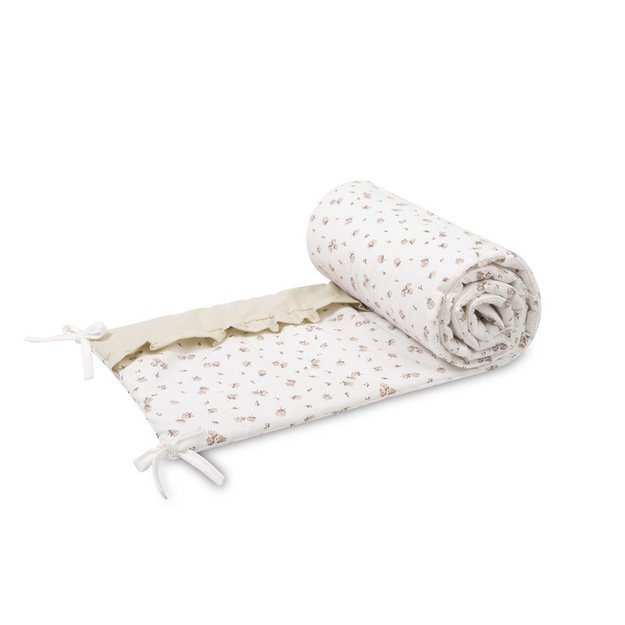 CRIB BUMPER COTTON ROSE BEIGE
