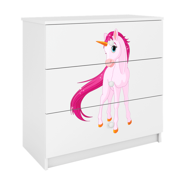 Chest of drawers babydreams white unicorn