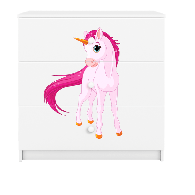 Chest of drawers babydreams white unicorn