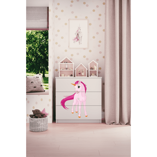 Chest of drawers babydreams white unicorn