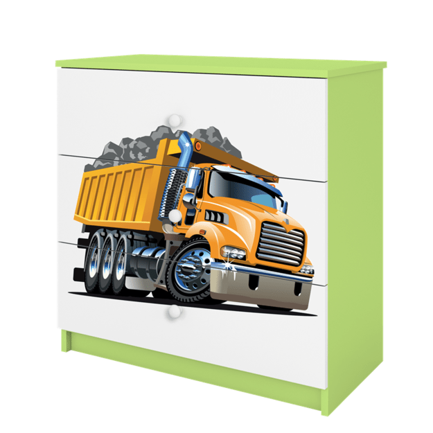 Chest of drawers babydreams green truck