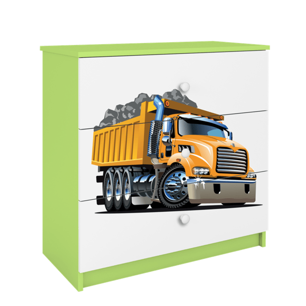 Chest of drawers babydreams green truck