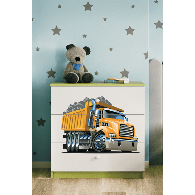 Chest of drawers babydreams green truck