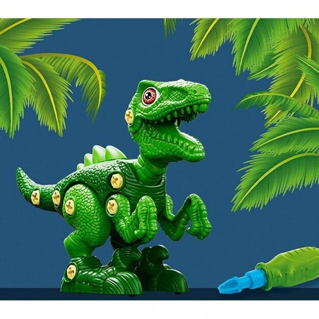 DIY konstruktorius Dinozauras VELOCIRAPTOR + dėlionė