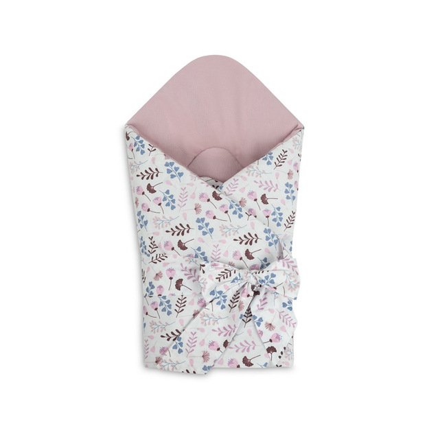 BABY WRAP VELVET TWIGS PINK 75X75
