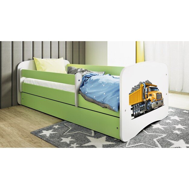 Lova babydreams green truck be stalčiaus be čiužinio 140/70 6