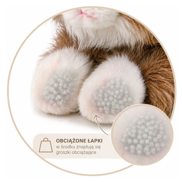 Plush Persian Cat Mascot Cuddly Toy Weighted Paws Beige 50 cm