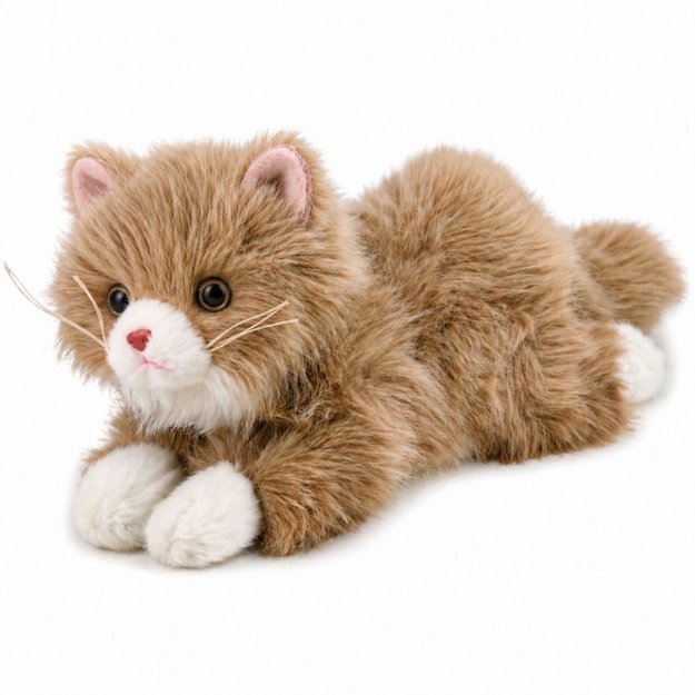 Plush Persian Cat Mascot Cuddly Toy Weighted Paws Beige 50 cm