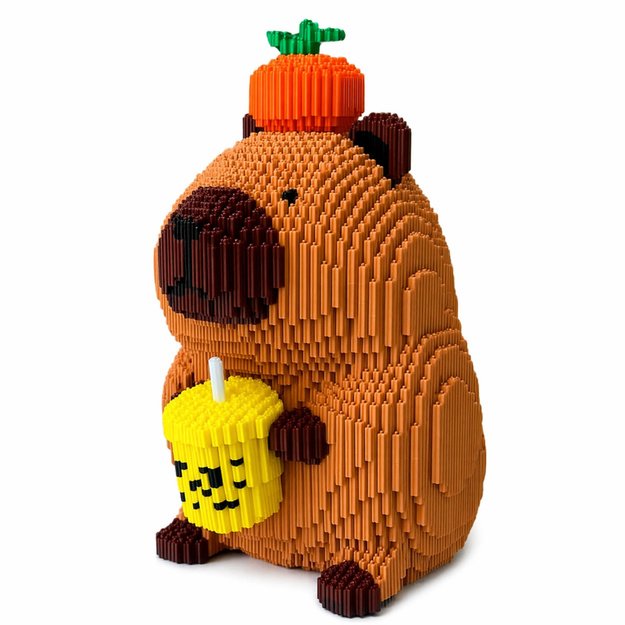 Capybara Shake Apple 3D Construction Blocks Large Figure 3900 pcs 25cm