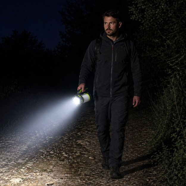 Flashlight LED Lamp 2in1 Camping Tourist Rechargeable Multifunctional