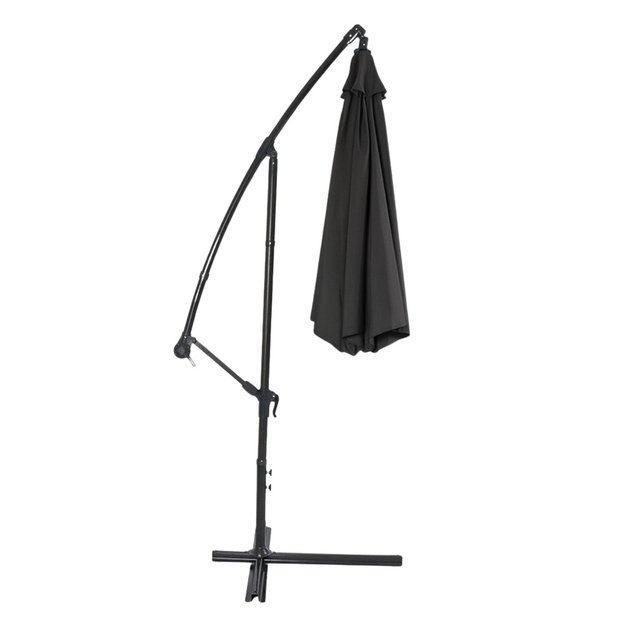 Side Garden Umbrella with Adjustable Tilt Cover 350 x 250cm Anthracite