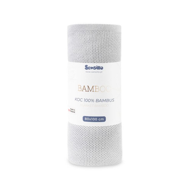 BLANKET BAMBOO 80X100 SILVER