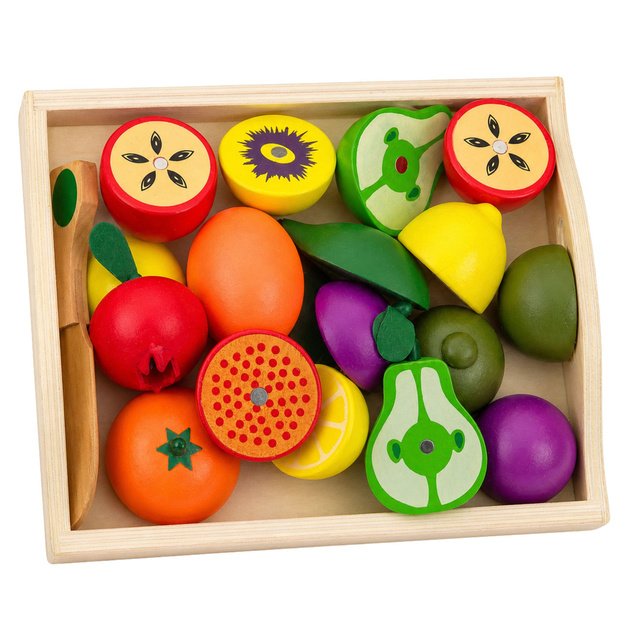 Wooden Fruit Chopping Set Magnetic Safe Knife Board