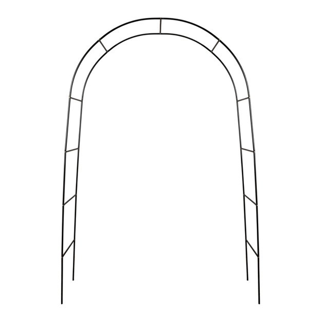 Pergola ogrodowa LUARO łuk uchwyt na r&oacute;że kwiaty bluszcz pnącza metalowa 240 x 140 cm