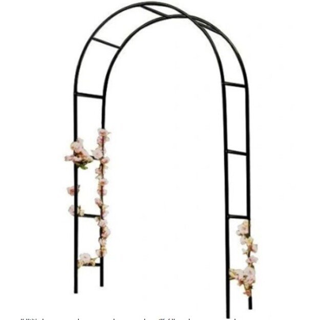Pergola ogrodowa LUARO łuk uchwyt na r&oacute;że kwiaty bluszcz pnącza metalowa 240 x 140 cm