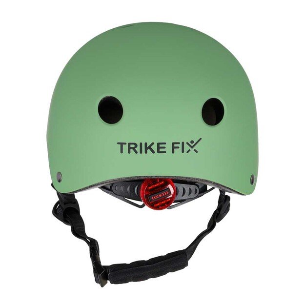 Kask rowerowy dla dziecka Trike Fix dziecięcy regulowany LED S 48-54cm zielony ciemny