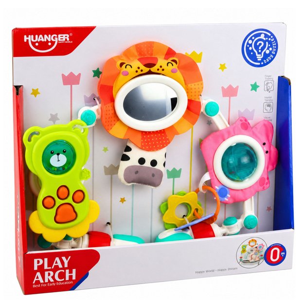 Sensory Arch with Lion for Crib, Car Seat, Stroller, Mirror, Rattle