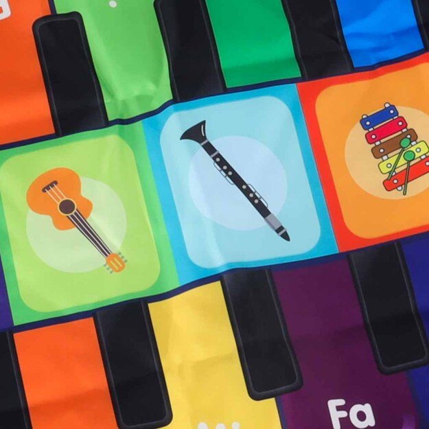 Mata do tańczenia dla dzieci interaktywna muzyczna 8 instrument&oacute;w 10 melodii