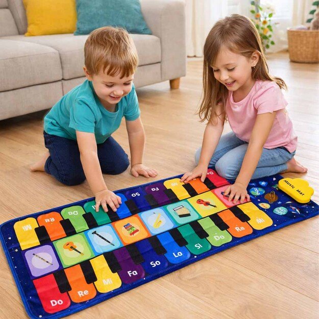 Mata do tańczenia dla dzieci interaktywna muzyczna 8 instrument&oacute;w 10 melodii