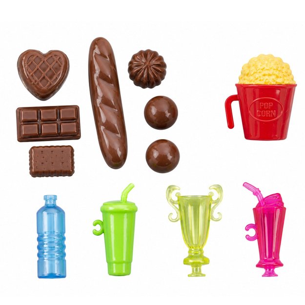 Anlily Doll Saleswoman with Drinks and Snacks Stand Accessories Set