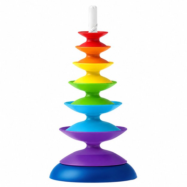 Twisted Sensory Tower Educational Puzzle For Toddlers Colorful