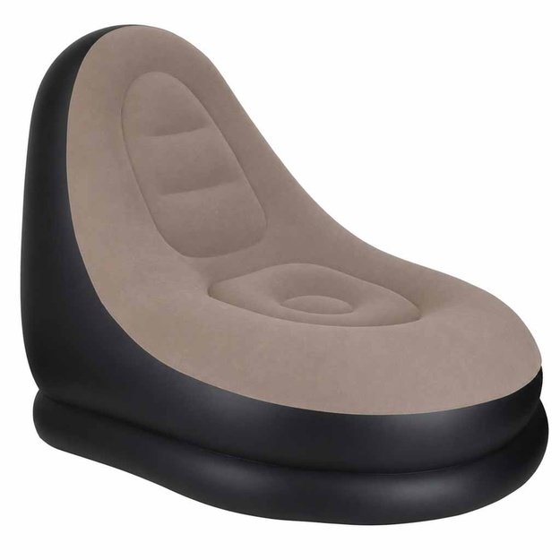 Fotel z podn&oacute;żkiem wypoczynkowy dmuchany sofa pufa pompka zestaw 2w1