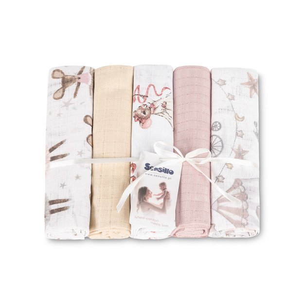 TETRA DIAPER 70X80 5-PACK MOUSE PINK