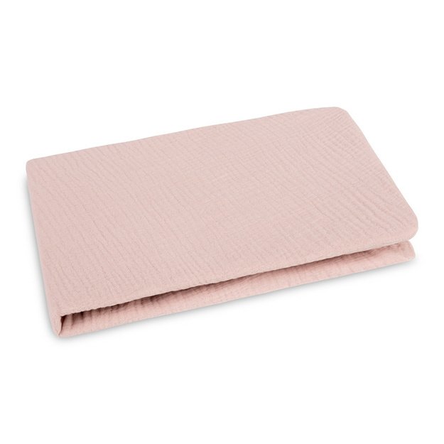BEDSHEET CRUSHED MUSLIN 120X60 PINK