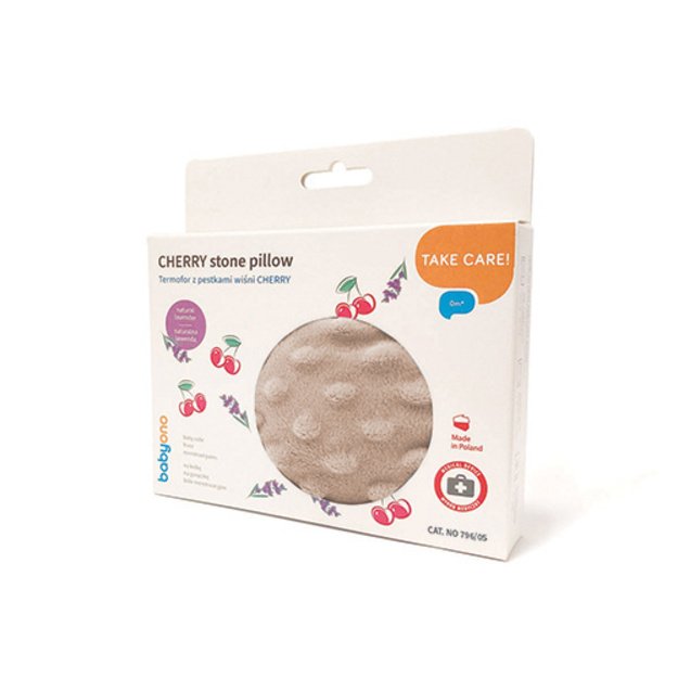 796/05 HOT WATER BOTTLE WITH CHERRY SEEDS BEIGE