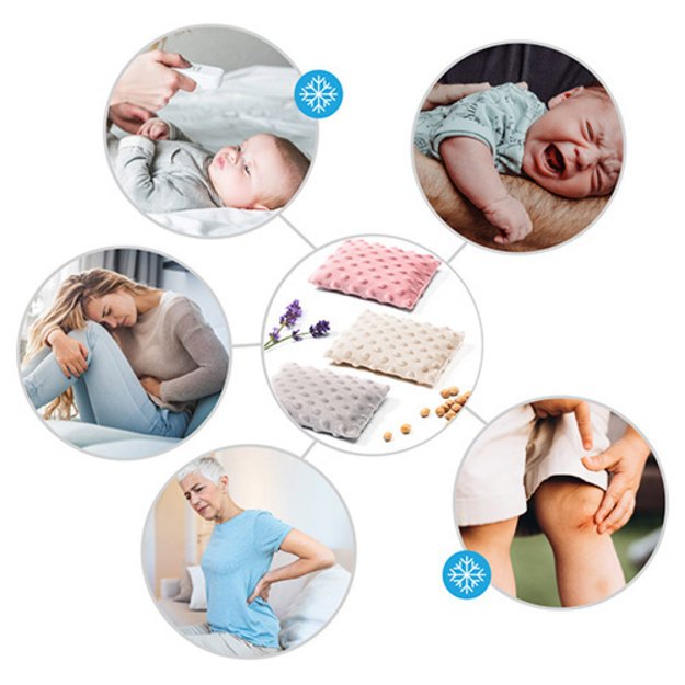 796/05 HOT WATER BOTTLE WITH CHERRY SEEDS BEIGE