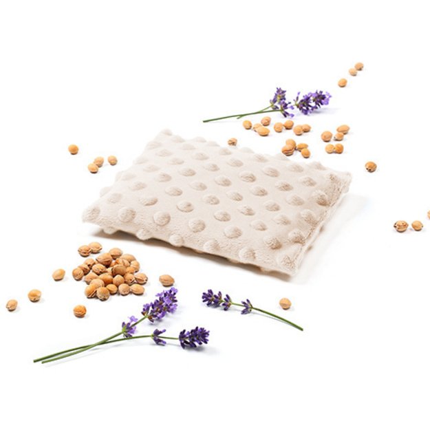 796/05 HOT WATER BOTTLE WITH CHERRY SEEDS BEIGE