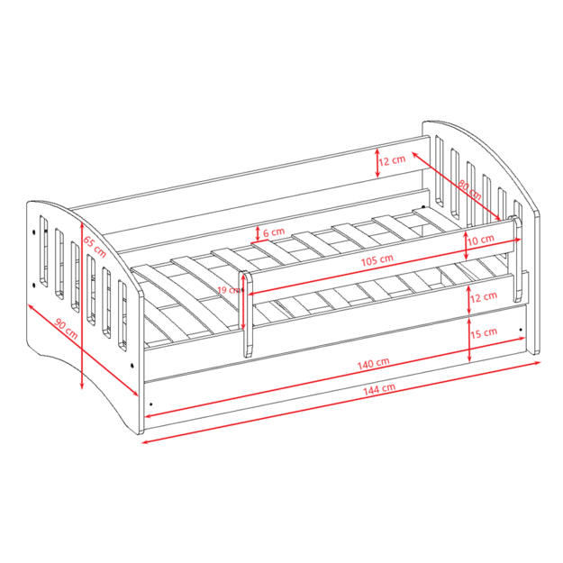 Lova classic 1 žalia su stalčiumi, be čiužinio 140/80 5
