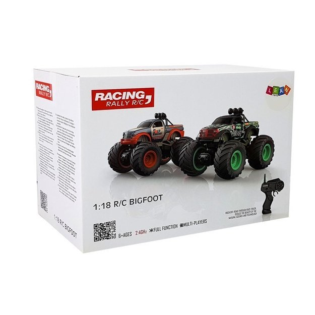 Off-road Auto Pick Up Huge Bigfoot Ratai 2.4G 1:18 Juoda / žalia Nuotoliniu būdu valdomas