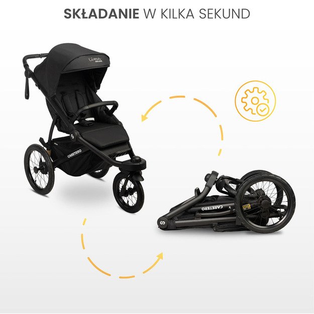 LIMA DELUXE BLACK STROLLER