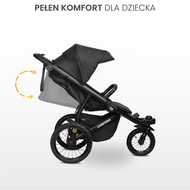 LIMA DELUXE BLACK STROLLER