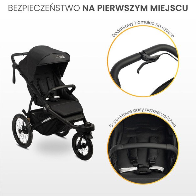 LIMA DELUXE BLACK STROLLER