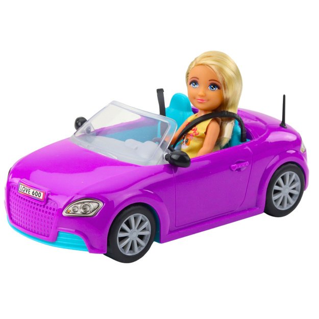 Ankiki Mini Doll Car Convertible Purple Set 1
