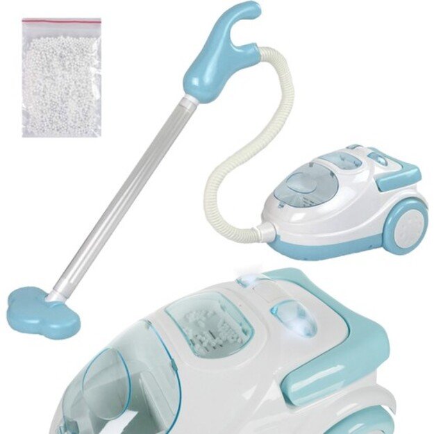 Interactive children's toy vacuum cleaner with sound and suction function